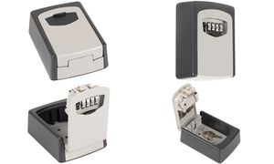 pavo Mini-Schlüsseltresor, für 1 Schüssel, grau