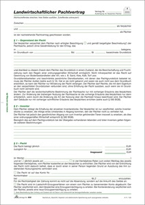 RNK Verlag Landwirtschaftlicher Pachtvertrag, 4-seitig
