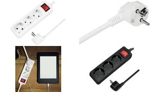 LogiLink Steckdosenleiste, 3-fach, mit Schalter, schwarz