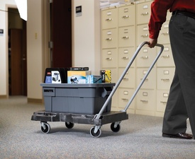 Rubbermaid Transportwagen Triple Trolley, grau