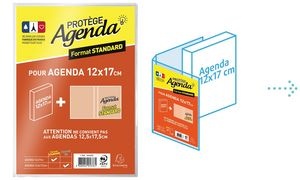 EXACOMPTA Protège-agenda XL, en PVC, translucide