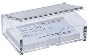 sigel Visitenkarten-Box, Hartplastik, glasklar, mit Deckel