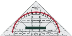 FABER-CASTELL Geometriedreieck BK 1 klein, mit Griff