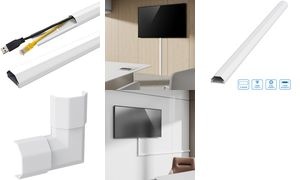 LogiLink Kabelkanal, aus Aluminium, Länge: 750 mm, weiß