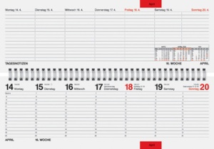 rido idé Tischkalender "septant", 2026, Glanzkarton gold