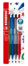 STABILO Druckkugelschreiber pointball colorful, 4er Etui