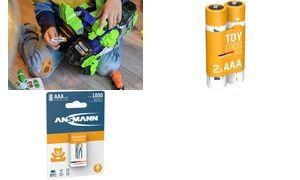 ANSMANN Toy NiMH Akku, Micro AAA, 1.000 mAh, 2er Blister