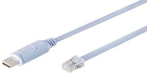 DIGITUS Konsolen-Adapterkabel, USB 2.0 - RJ45, 1,8 m, blau