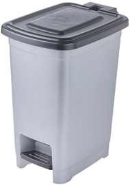 keeeper Tret-Abfalleimer "olaf", 10 Liter, PP, light silver