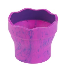 FABER-CASTELL Wasserbecher CLIC & GO, grün marmoriert