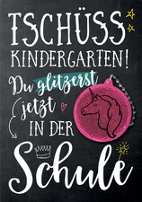 CACTUS Schulanfangs-Grußkarte "Tschüss Kindergarten"
