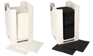 PAPSTAR Cocktail-Servietten "PUNTO", 200 x 200 mm, schwarz