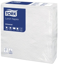 TORK Lunch-Servietten, 300 x 300 mm, 1-lagig, weiß