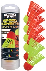 TALBOT torro Speed Badminton Shuttles/Bälle, 6er Pack