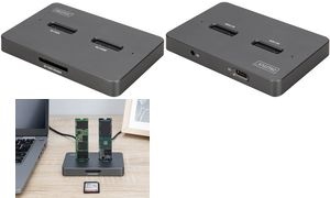 DIGITUS 3in1 M.2 NVMe + M.2 SATA SSD Docking Station