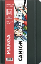 CANSON Skizzenbuch GRADUATE Manga, 216 x 279 mm, schwarz