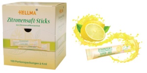 HELLMA Zitronensaft-Sticks, im Displaykarton