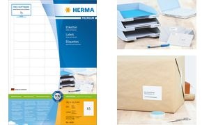 HERMA Universal-Etiketten PREMIUM, 105 x 37 mm, weiß