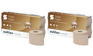 satino by wepa Toilettenpapier PureSoft, 2-lagig, braun