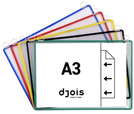 djois by tarifold Hängetafel DIN A3 quer, farbig sortiert