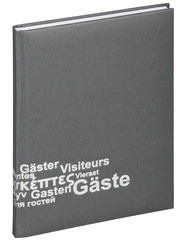 PAGNA Gästebuch Europa, (B)195 x (H)255 mm, 192 Blatt, grau