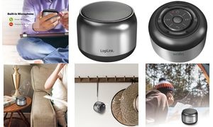 LogiLink BT 5.1 TWS Lautsprecher, dunkelgrau/schwarz