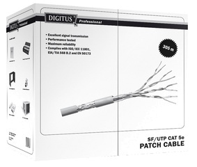 DIGITUS Patchkabel Kat.5e, SF/UTP, 100 m Ring, grau