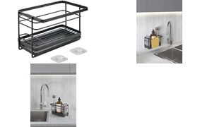 metaltex Spülbecken-Organizer U-Fix Tokyo LAVA, matt-schwarz