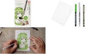 SAKURA Kreativ-Set Manga, 3 Stifte + Papier