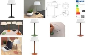 UNiLUX Akku-LED-Tischleuchte LOOMPA, Standfuß, schwarz