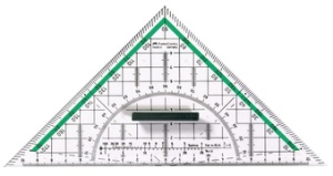 FABER-CASTELL Geometriedreieck BK 1 klein, mit Griff