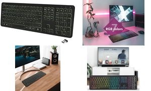 LogiLink Beleuchtete Tastatur, kabellos, schwarz