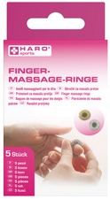 HARO Finger-Massage-Ringe, aus Carbonstahl, 5er-Set
