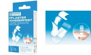HARO Pflaster-Strips wasserfest, transparent, 10er Pack