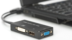 DIGITUS HDMI 3in1 Konverterkabel, HDMI - DP+DVI+VGA, 0,2 m