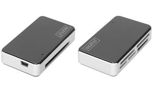 DIGITUS USB 2.0 Kartenlesegerät "All-in-one", silber/schwarz