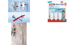 tesa Powerstrips Haken SMALL Trend, weiß