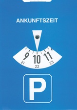 RNK Verlag Parkscheibe, aus Karton, Farbe: blau