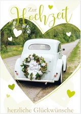 SUSY CARD Hochzeitskarte "Auto-Herz", DIN A5