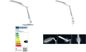 Hansa LED-Tischleuchte Multiflex, silber, Klemme und Fuß