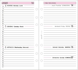 bind Ersatzkalender 2027 für Terminplaner A6, Modell 1060327
