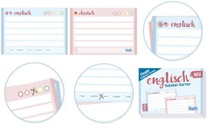 Häfft Vokabel-Karten "Englisch", DIN A8, 74 x 52 mm, 200 St.