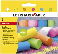 EBERHARD FABER Straßenmalkreide Neon, 6er Kartonetui