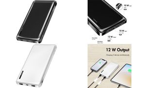 LogiLink Mobiler Zusatzakku, 10.000 mAh, 2x USB-A, schwarz