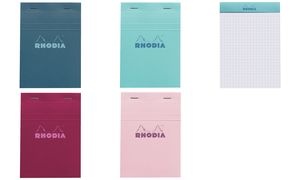 RHODIA Notizblock No. 13, DIN A6, kariert, azurblau