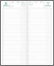 EXACOMPTA Agenda de bureau 1 jour Long, 2027, noir