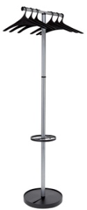 ALBA Garderobenständer "WAVE2", (H): 1.740 mm, silber