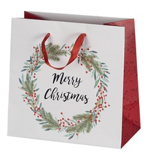 SUSY CARD Weihnachts-Geschenktüte "Xmas wreath"