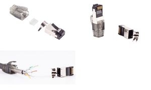 FLEXLINE RJ45 Stecker für Rundkabel, Kat. 5-6A, geschirmt