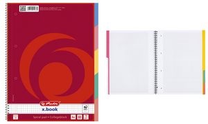 herlitz Register-Collegeblock x.book, DIN A4, kariert
